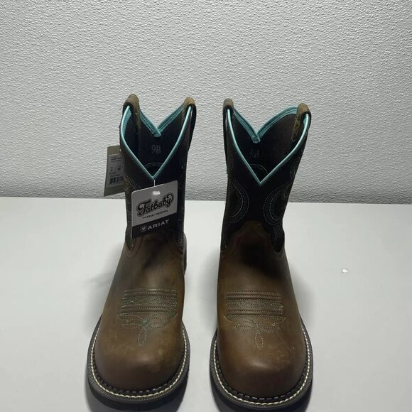 NWT Ariat Brown and Black Heeled Boots - Picture 5 of 8